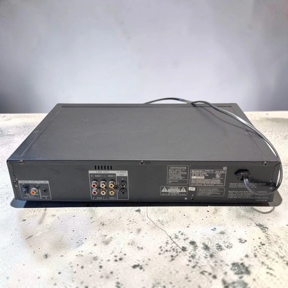 VTG Sony DVP-S330 CD DVD Player 1999 Black Remote Manual Home Theater SEO Works
